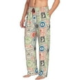 thumbnail image 3 of Mens Pajama Pants - Soft Sleep & Lounge Pants for Men, Postmark Pattern Christmas Cuteness Casual PJ Bottoms Pants with Pockets, 3 of 5