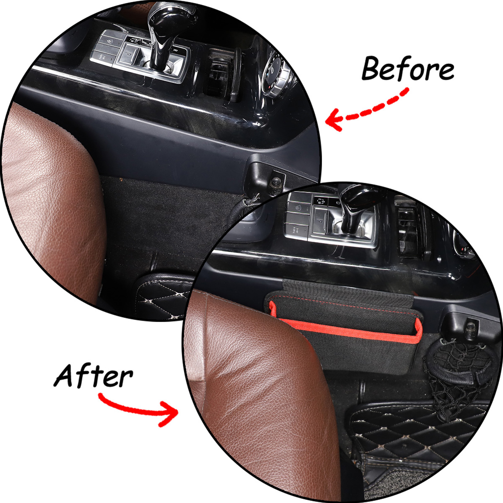 Car Storage Organizer Compatible With 2013 2014 2015 2016 2017 2018 Mercedes Benz G-Class W463 G500 G550 G55 G63 G65, Car Storage Pocket Bag Add extra storage space, Gear Shifter Tray Storage Box