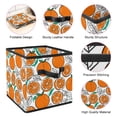 thumbnail image 4 of RATGDN Collapsible Fabric Cube Storage Bin with Double Handles for Living Room Bedroom Office Black - White Background Orange Simple, 4 of 7