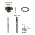 thumbnail image 2 of Uxcell 100pcs Grommet Tool Kit 5mm Grommet Eyelet Set with Hole Hollow Punch, Grommet Setter Tools, Bronze, 2 of 6