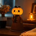 thumbnail image 4 of Halloween Pumpkin Decorations, Cute Fabric Pumpkin Tabletop Light with , Fall Home Decor for Indoor Entryway,Shelf, Party, and Seasonal Display, 4 of 6