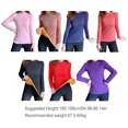 thumbnail image 3 of sweethay Ropa interior térmica para mujer, camisa interior elástica ajustada a prueba de frío para invierno, capa Base gruesa, camiseta interior Ropa interior Camello SG sweethay AP013579-04, 3 of 6