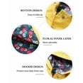 thumbnail image 6 of Oudiya Girls and Kids Waterproof Rain Jacket Toddler Lightweight Cotton Lined Raincoats with Hood Floral Rain Gear, 6 of 8