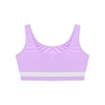 thumbnail image 5 of Jowowha Kids Girls Sports Training Bra Workout Yoga Vest Crop Tank Tops Activewear Dance Ballet Top Light Purple 10, 5 of 6