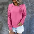 thumbnail image 2 of Vedolay Hoodless Sweatshirts for Women 2023 Quarter Zipper Hoodies Winter Clothes Sweater Hot Pink,S, 2 of 5
