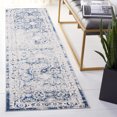 thumbnail image 2 of SAFAVIEH Odyssey Edmond Damask Runner Rug, Grey/Navy, 2'2" x 8', 2 of 8