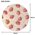 thumbnail image 6 of Strawberry Plants Fruit Heart Beige Pattern Round Tablecloth 60"x60",Wrinkle Wipeable Table Cloth for Kitchen Dining Room Picnic Patio Party, 6 of 6