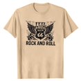 thumbnail image 4 of Rock and Roll Graphic Tees for Men 2026 Summer Casual Short Sleeve Crewneck Rock Music Lover T Shirts Streetwear, 4 of 4