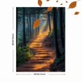 thumbnail image 3 of Qisvanset Framed Canvas Wall Art 12x16 Inch Sunlit Misty Forest Path Tranquil Nature Decor, 3 of 5