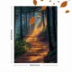 thumbnail image 3 of Qisvanset Framed Canvas Wall Art 12x16 Inch Sunlit Misty Forest Path Tranquil Nature Decor, 3 of 5