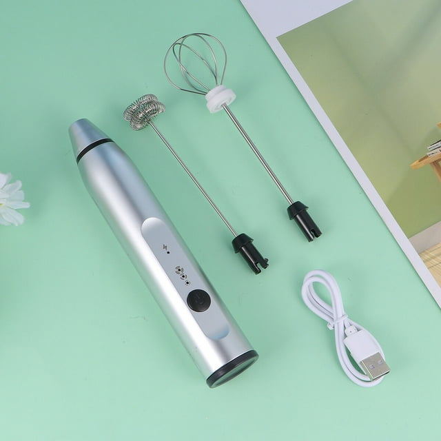 TAILTOSS 1Pc Milk Frother Egg Beater Handheld Stainless Steel Rechargeable Kitchen Use