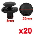 thumbnail image 2 of Unique Bargains Clip de Fixation en Plastique Automobile 8mm pour Honda Civic Accord CRV Pare-Chocs Garde-Boue Clips de Fixation, 2 of 2