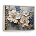 thumbnail image 2 of Designart "Serene Blue Floral Mixture" Seasonal Flowers Floater Framed Canvas Wall Art, 2 of 5