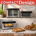 thumbnail image 6 of Gourmia 4-Slice Air Fryer Toaster Oven — Digital Countertop Oven with 12 Presets, Stainless Steel, 6 of 10