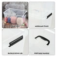 thumbnail image 3 of 17.5 Quart Storage Bins - 4 Pack Clear Plastic Containers with Lids & Handles - Stackable Organizer for Closet, Garage, Home - 17.5 Qt, 3 of 7