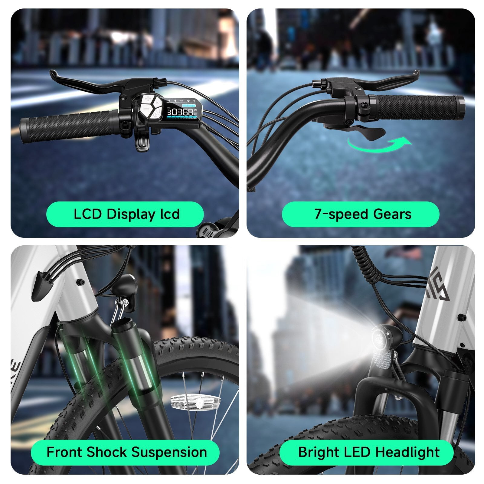 Electric Bike for Adults, Peak 750W Motor Electric Bicycle, 26" Tire E-Mountain Bike, 7.8Ah Battery UL2849, App Control