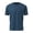 Navy, variant on PMVFHDE Men T Shirts Summer Fashion Daily Casual Button Placket Short Sleeve Crew Neck Soft Blouse Comfortable Top