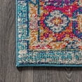 thumbnail image 4 of JONATHAN Y BOHEMIAN FLAIR 8 x 10 Area Rug, Vintage Medallion - Blue/Red, BMF100A-8, 4 of 11