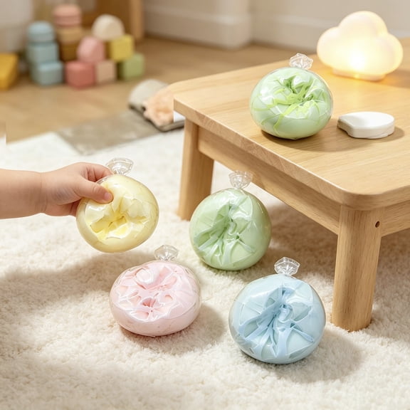 Wax Cracking Crunch Squishy Ball, Crispy Shell Sensory Squeeze Toy, Anxiety Relief Fidget for Adults & Teens