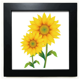 thumbnail image 1 of Flor planta amarillo girasol Verde Mesa de pared con marco cuadrado negro, 1 of 4