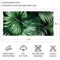 thumbnail image 2 of Tropical Jungle Palm Leaves Light and Breathable Chiffon Yarn Silk scarf for Women, Translucent 180*73 Size - Elegant Head Scarf for All Seasons, 2 of 6