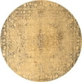thumbnail image 1 of Ahgly Company Indoor Round Oriental Brown Industrial Area Rugs, 7' Round, 1 of 4
