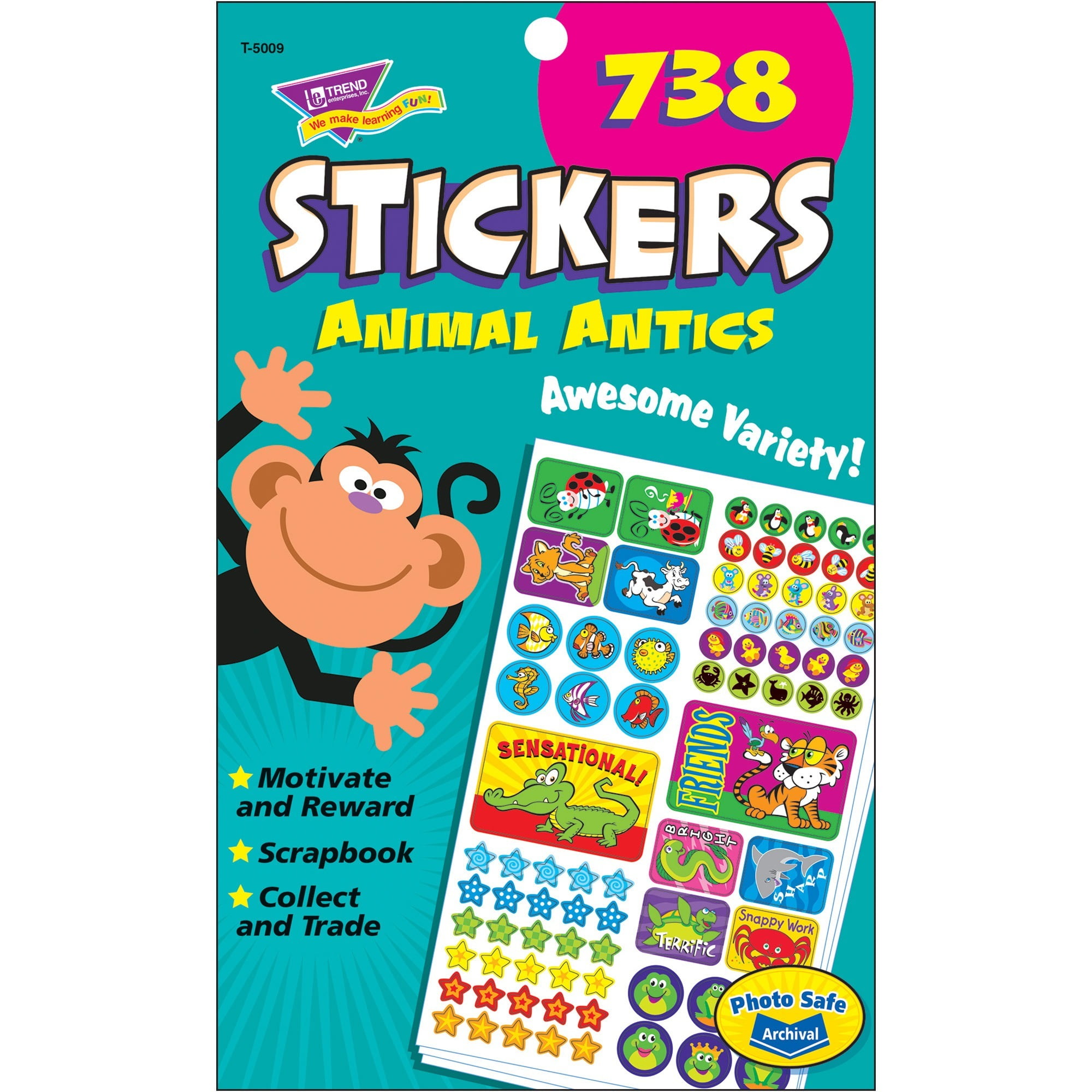 738 ct Super Stars & Smiles Sticker Pad TREND enterprises Inc 