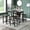 1#: Espresso, variant on 5 Pieces Dining Table Set Modern Style Wooden Kitchen Table and 4 Chairs with Metal Legs, Beige