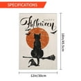 thumbnail image 3 of Halloween Garden Flag 12 x 18 Inch Double Sided Spooky Black Cat Small Seasonal Decors for Yard Outside Rustic Farmhouse, 3 of 7