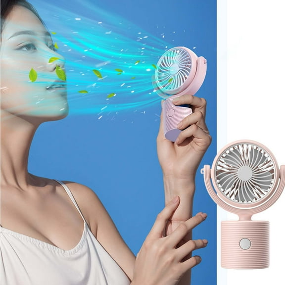 PATLOLLAV Neck Fan, 800 mAh USB Rechargeable Neck Hanging Mini Fan, 3-Speed Hands-Free Portable Fan with Adjustable Lanyard & Desktop Stand for Office/Travel/Outdoor