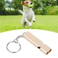 thumbnail image 3 of Silbato de entrenamiento para mascotas con diseño de doble orificio de acero inoxidable con anillo antipérdida para perros pequeños, 3 of 8
