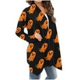 thumbnail image 6 of Wensltd Women's Halloween Cardigan Pumpkin Cat Print Long Sleeve Open Front Outwear Coat Tops, 6 of 6