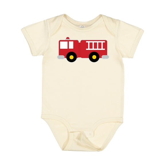 Inktastic Fire Truck Childs Fireman Boys or Girls Baby Bodysuit