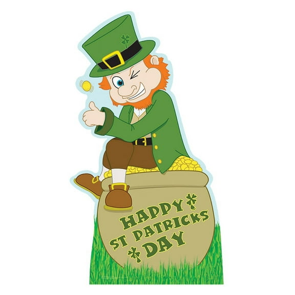 St. Patricks Day Leprechaun Cartoon Cardboard Cutout
