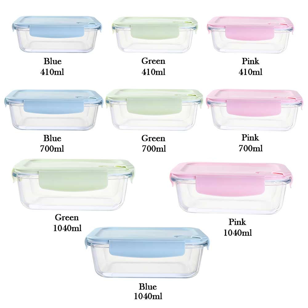 410 ml + 1040 ml Glass Meal Prep Containers Reusable wholesale online cheap,Food  Containers with Lids Airtight,Glass Lunch Containers for Office  Workers,Glass Food Storage –