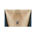 thumbnail image 3 of JewelersClub Black Diamond Accent Sterling Silver A TO Z Initial Pendant, 18", 3 of 4
