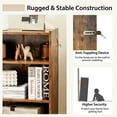 thumbnail image 3 of Resenkos Bookshelf, Open Bookcase Book Bookshelf,Storage Bookshelf Unit Plant Stand,3-Tier Bookcase Open Display Rack Cabinet , Adult, Brown, 3 of 8