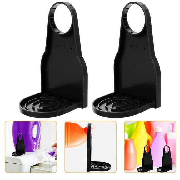 ibasenice 2Pcs Plastic Laundry Cup Holder and Drip Tray for Fabric Softener Storage