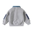thumbnail image 5 of Qopobobo Boys Hoodie Baby Sweater Boy Unisex Kids Solid Cotton Thin Pullover Sweatshirt T-Shirt Toddler Baby Crewneck Long Sleeve Tshirts Tops Grey,12-18 Months, 5 of 5