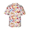 thumbnail image 3 of Fotbe Cute Butterfly Flowers Hawaiian Shirt for Men Unisex Summer Beach Casual Short Sleeve Cotton Linen Button Down Shirts-Small, 3 of 9