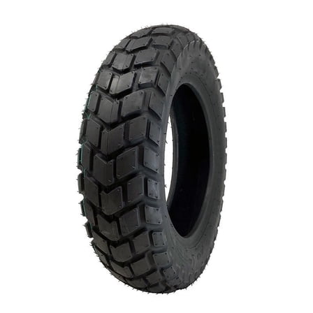 Motorcycle Scooter Tire 130/90-10 - Tubeless Front/Rear Slightly Knobby, 10 inches rim (P126)