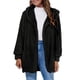 thumbnail image 1 of Abrigo de mujer Irfora Cárdigan de lana para mujer con capucha, frente abierto, manga larga, mullido, abrigo para descansar en invierno Irfora Abrigo de mujer, 1 of 7