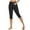 Black, variant on Dealovy Capri Sweatpants for Women Drawstring High Waisted Summer Casual Cropped Jogger Pants with Pockets