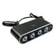 thumbnail image 3 of Distribuidor de energía 12V Coche 4 vías Enchufe para encendedor de cigarrillos Puerto USB Luz LED, 3 of 6