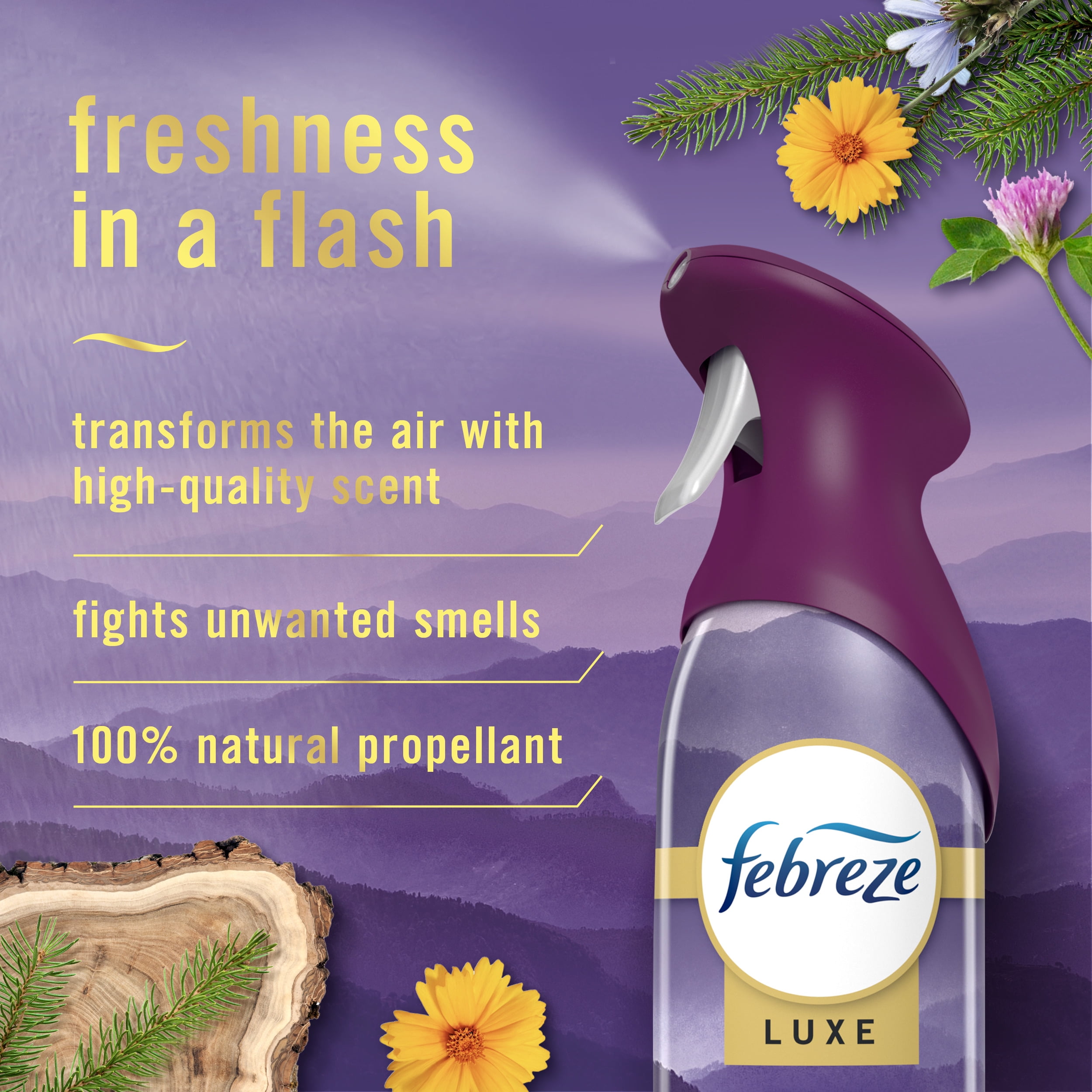 (3 pack) Febreze Air Freshener Spray, Odor-Fighting Room Spray, Mountain, 8.8oz