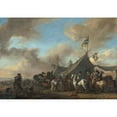thumbnail image 3 of Philips Wouwerman 24x18 Black Modern Framed Museum Art Print Titled - Army Camp (C. 1660 - 1670), 3 of 5