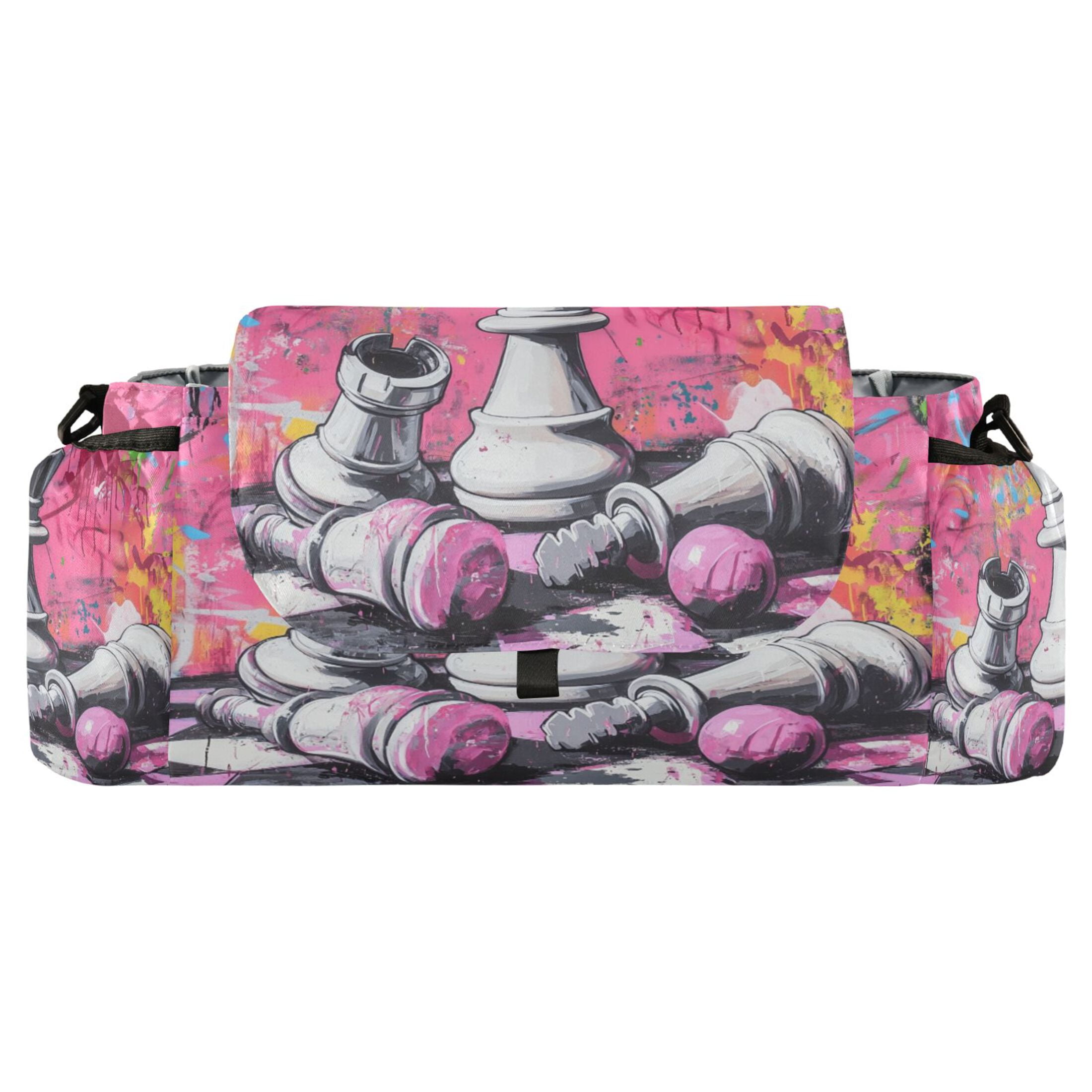 DIXRUYEE Stroller Organizer Chess Pieces in Chaos Printed