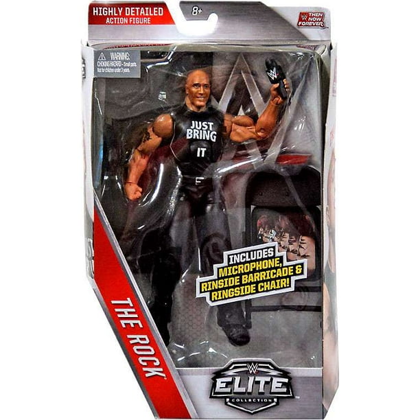 WWE The Rock Action Figure with Ringside Barricade & Chair Walmart