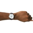 thumbnail image 4 of Fossil Mens Neutra Quartz Stainless Steel and Leather Multifunction Moonphase Watch, Color: Silver, Brown Model: FS5905, 4 of 5