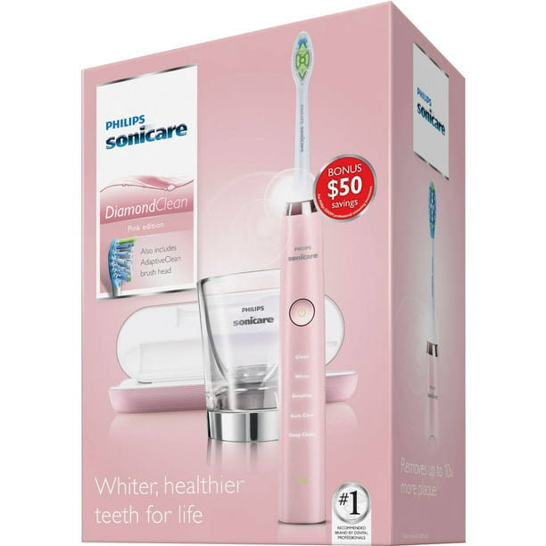 おまけ付き　Philips DiamondClean 電動歯ブラシ 本体 ピンク Philips Sonicare DiamondClean Electric Toothbrush HX9362/10, Pink